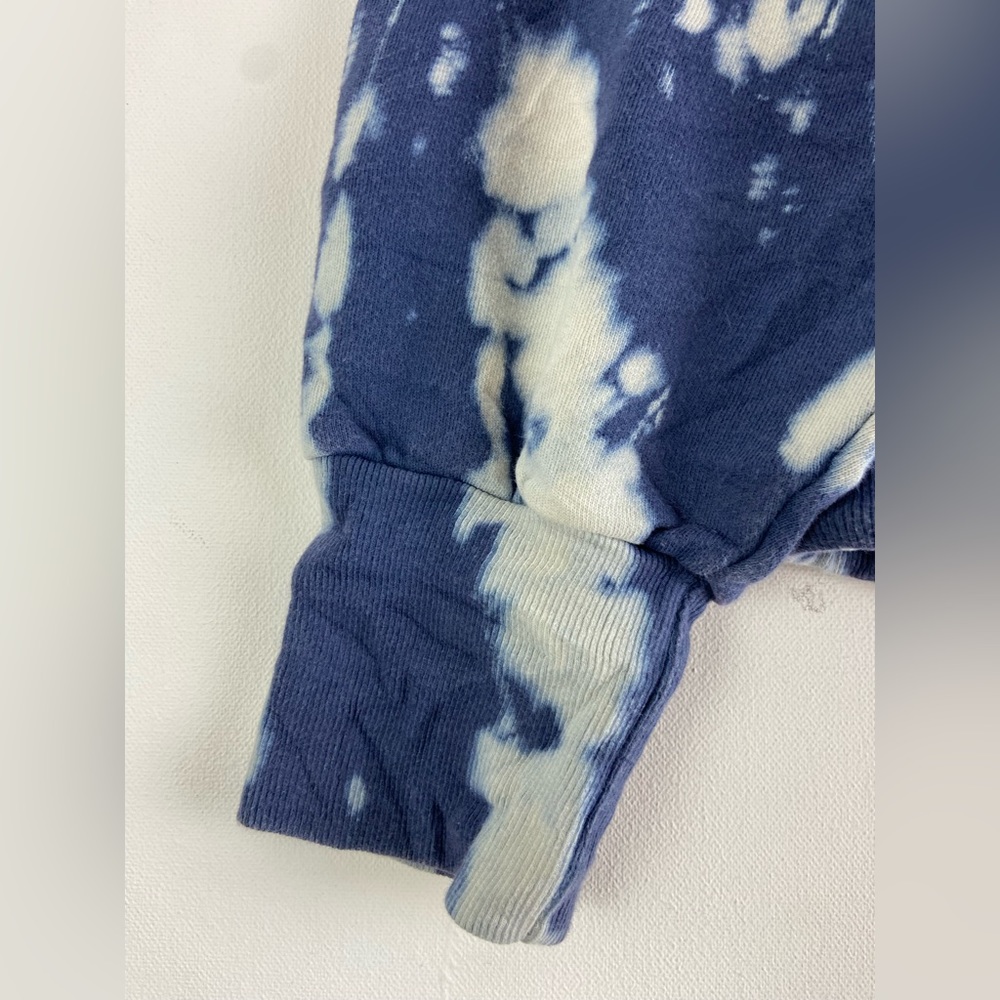 Emory park Blue White Tie Dye Drawstring Sweatshirt Small (sku508) - Picture 5 of 14